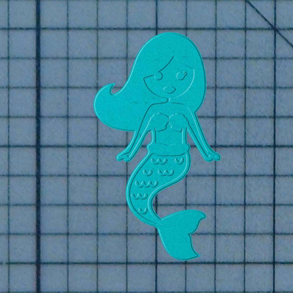 3d printed plastic Little Mermaid Cookie Cutter and Stamp Set