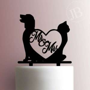 Mr and Mrs Dog and Cat 225-213 Cake Topper