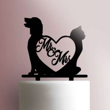 Mr and Mrs Dog and Cat 225-213 Cake Topper