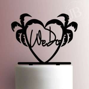 Palm Trees Wedding 225-215 Cake Topper