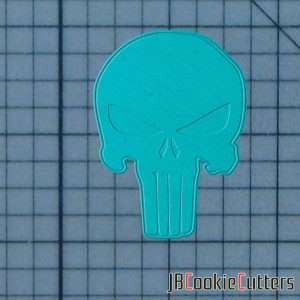 Punisher Stencil Design on Durable Mylar - Reusable Skull Stencil