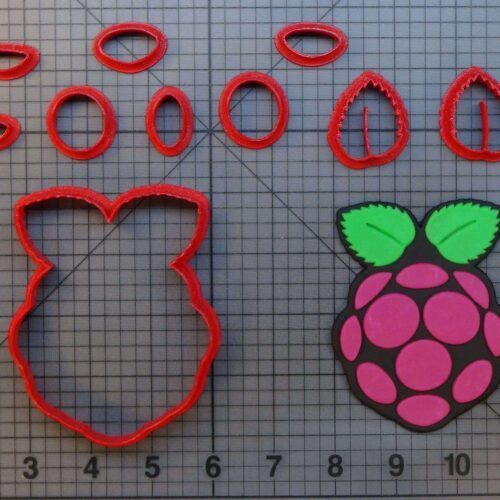 Raspberry Pi Logo 266-A357 Cookie Cutter Set