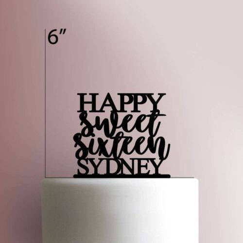 Custom Happy Sweet Sixteen 225-443 Cake Topper