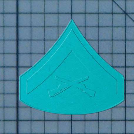 Lance Corporal 227-561 Cookie Cutter and Stamp