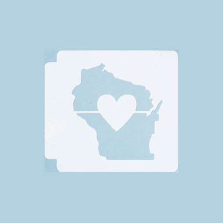 Wisconsin State Love 783-A372 Stencil