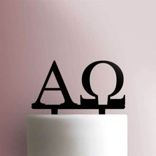 Alpha and Omega 225-542 Cake Topper