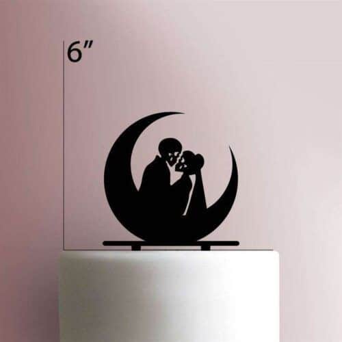 Gothic Moon Skeleton Couple 225-530 Cake Topper
