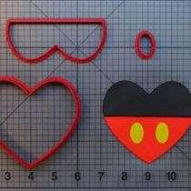 Mickey Heart 266-A647 Cookie Cutter Set