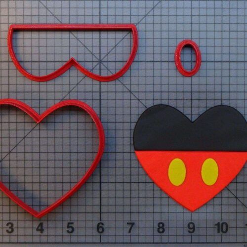 Mickey Heart 266-A647 Cookie Cutter Set