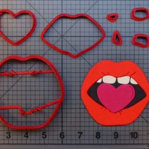 Valentines Day - Mouth with Heart 266-A666 Cookie Cutter Set