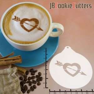 Arrow Heart 263-009 Latte Art Stencil