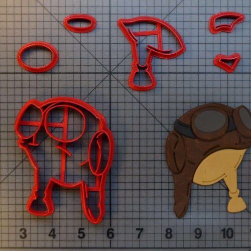 Aviator Hat and Goggles 266-A875 Cookie Cutter Set