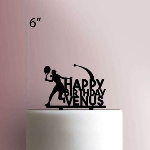 Custom Tennis Happy Birthday 225-625 Cake Topper