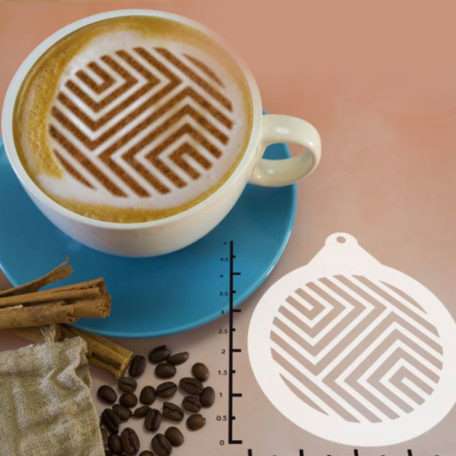 Geometric Circle 263-055 Latte Art Stencil