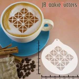 Geometric Rhombus 263-061 Latte Art Stencil