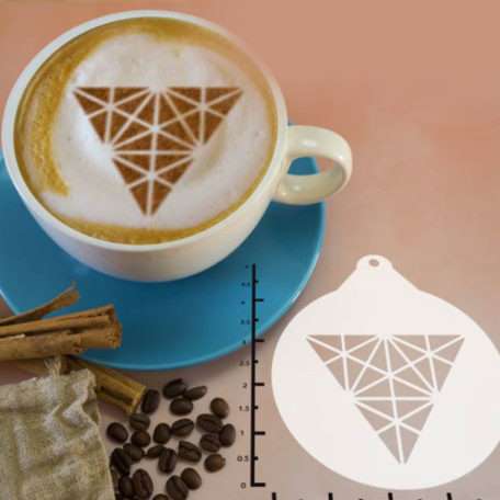 Geometric Triangle 263-060 Latte Art Stencil