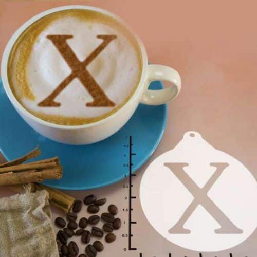 Greek Alphabet Chi 263-118 Coffee Stencil