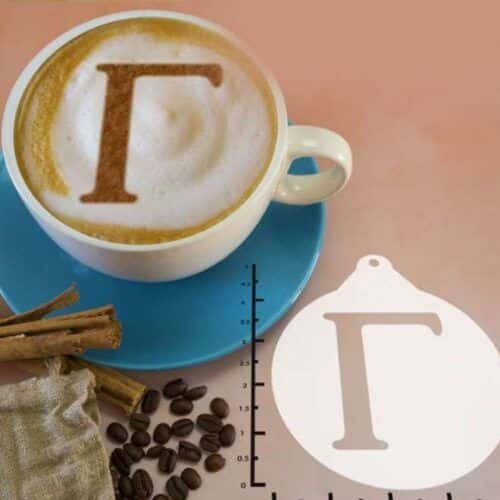 Greek Alphabet Gamma 263-099 Latte Art Stencil