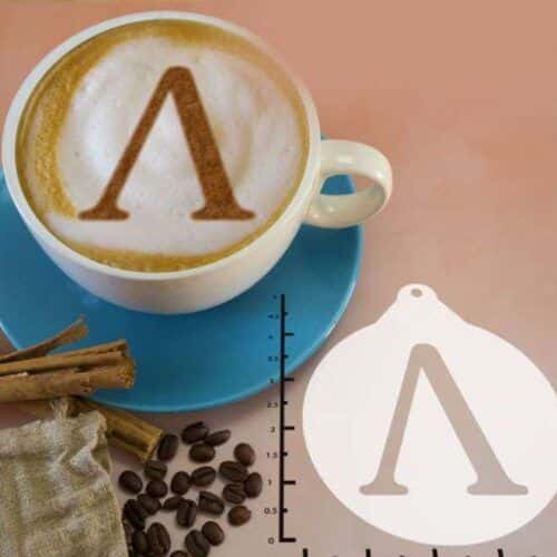 Greek Alphabet Lamda 263-107 Latte Art Stencil