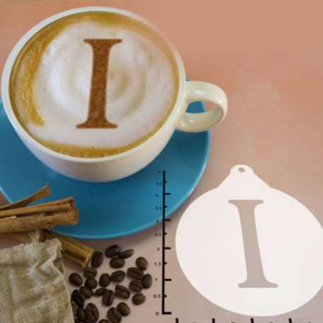 Greek Alphabet Lota 263-105 Latte Art Stencil