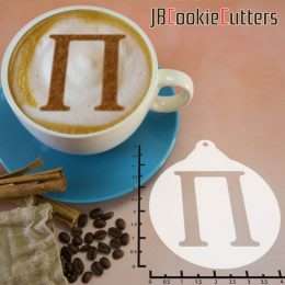Greek Alphabet Pi 263-112 Latte Art Stencil