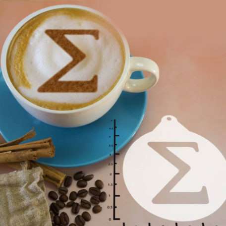 Greek Alphabet Sigma 263-114 Latte Art Stencil