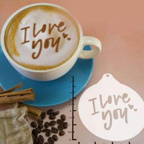 I Love You 263-090 Latte Art Stencil