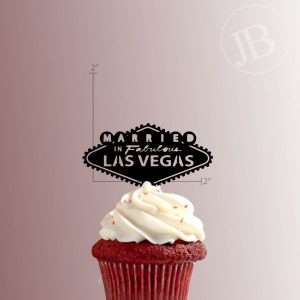 Married in Las Vegas 228-057 Cupcake Topper