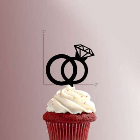 Wedding Rings 228-043 Cupcake Topper