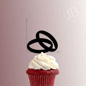 Wedding Rings 228-058 Cupcake Topper