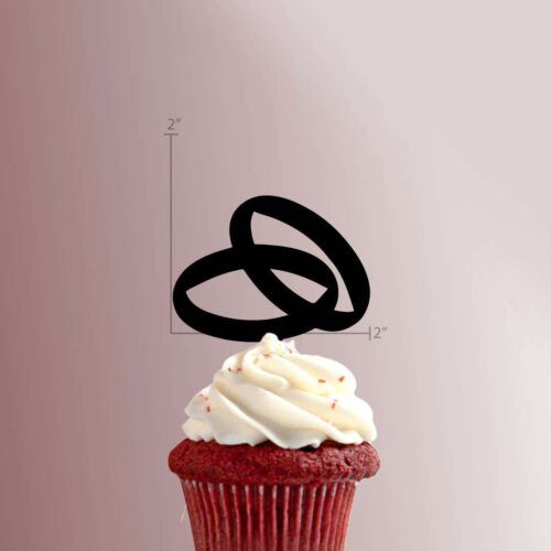 Wedding Rings 228-058 Cupcake Topper