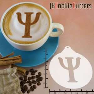 Greek Alphabet Psi 263-119 Latte Art Stencil