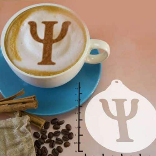 Greek Alphabet Psi 263-119 Latte Art Stencil