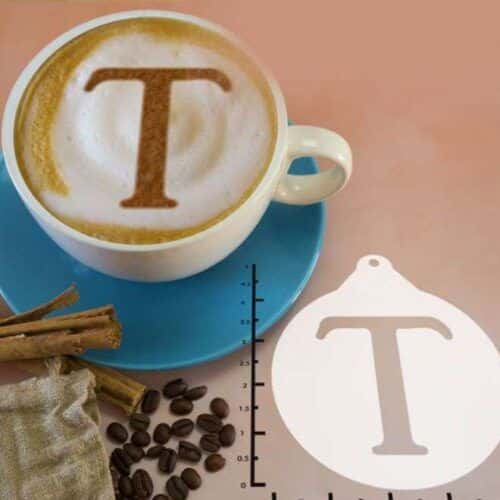 Greek Alphabet Tau 263-115 Latte Art Stencil