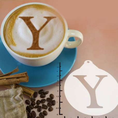 Greek Alphabet Upsilon 263-116 Latte Art Stencil