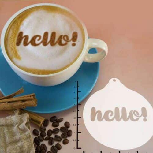 Hello 263-127 Latte Art Stencil