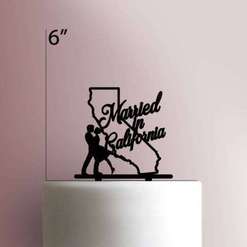 Married in California 225-643 Cake Topper
