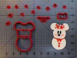 Minnie Mouse Snowman 266-A887 Cookie Cutter Set