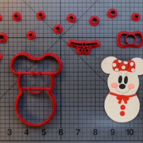 Minnie Mouse Snowman 266-A887 Cookie Cutter Set