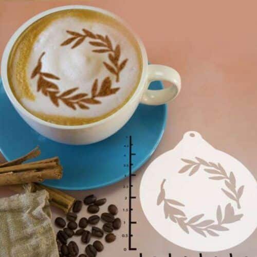 Olive Wreath 263-125 Latte Art Stencil