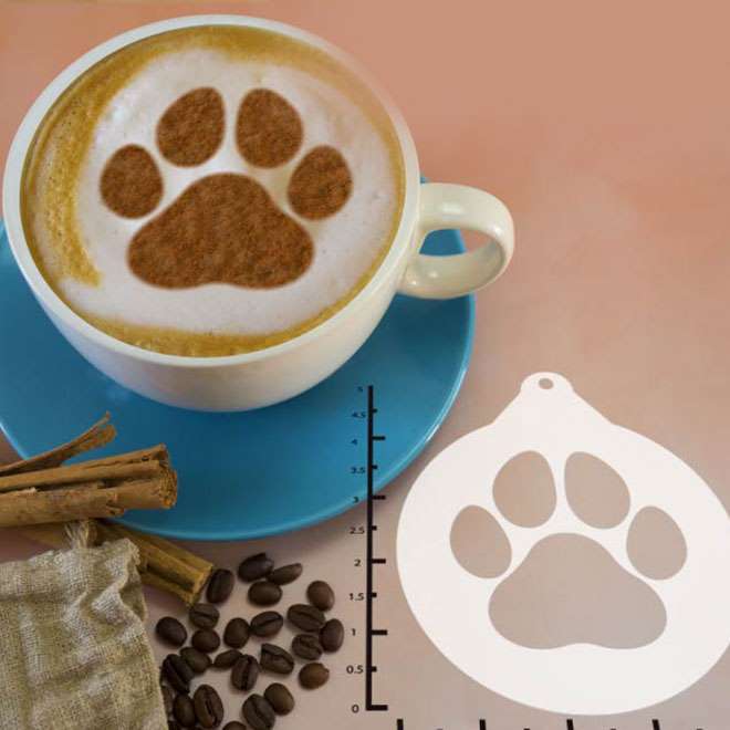 Paw Print 263-123 Latte Art Stencil | JB Cookie Cutters