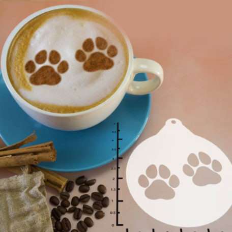 Paw Prints 263-124 Latte Art Stencil