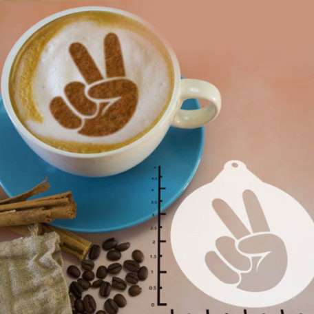Peace 263-128 Latte Art Stencil