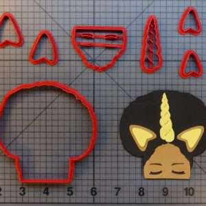 Afro Unicorn 266-B060 Cookie Cutter Set