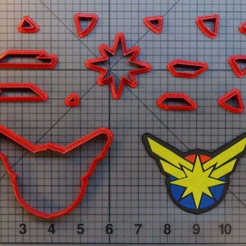 Captain Marvel Logo 266-B083 Cookie Cutter Set