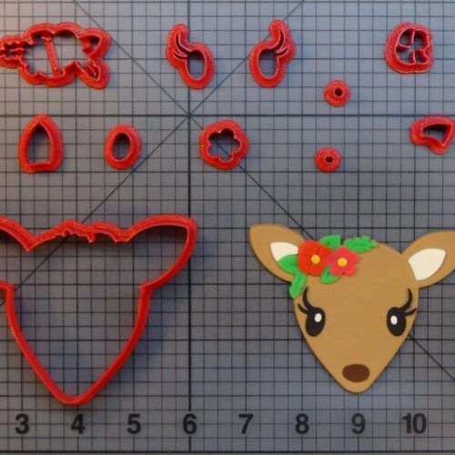Deer Flowers 266-B055 Cookie Cutter Set