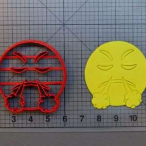 Angry Huffing Emoji 266-B239 Cookie Cutter