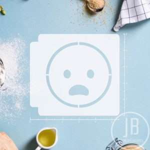 Emoji - Frowning Open Mouth 783-A804 Stencil