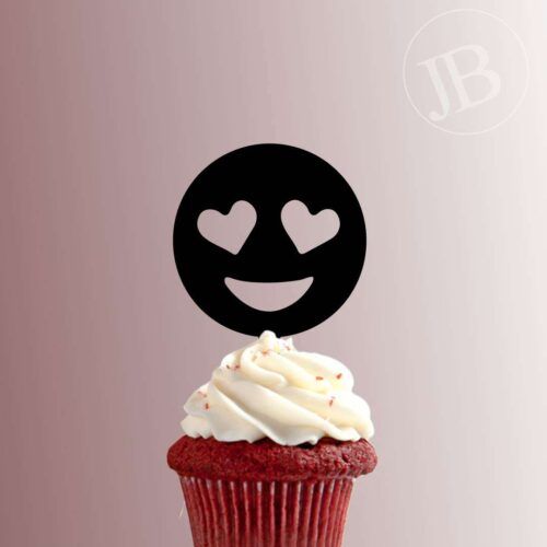 Emoji - Heart Eyes 228-140 Cupcake Topper
