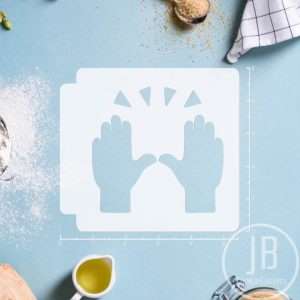 Emoji - Raised Hands 783-A848 Stencil